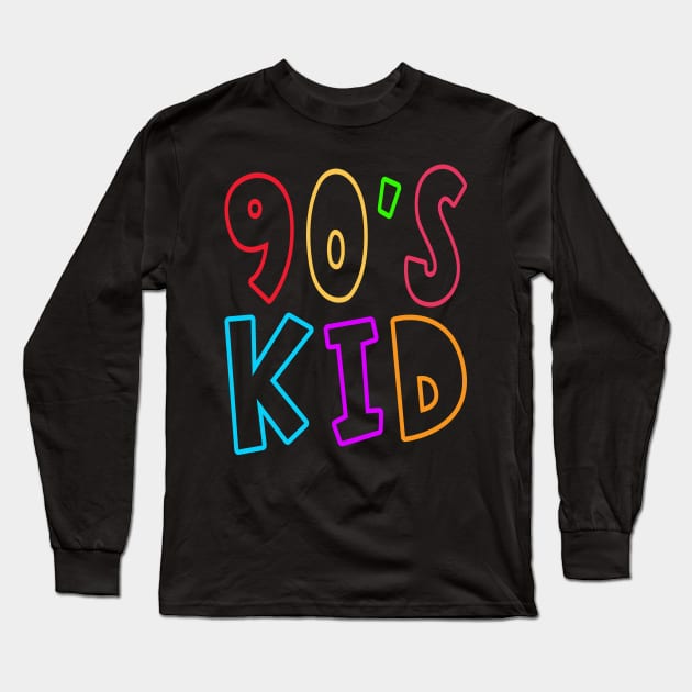 90's Kid Vintage Retro Costume Outfit Women Men Long Sleeve T-Shirt by Firesquare